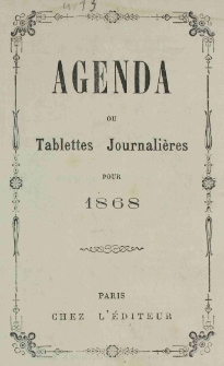 Raptularzyk Leonarda Niedźwieckiego zawierający zapiski dzienne z roku 1868